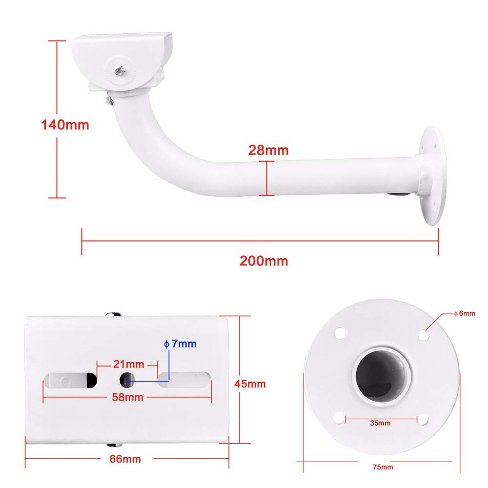 compcctv CCTV Security Camera Mount Bracket, Surveillance Camera Bracket Wall Mounting for Universal Indoor Outdoor CCTV Housing Mount