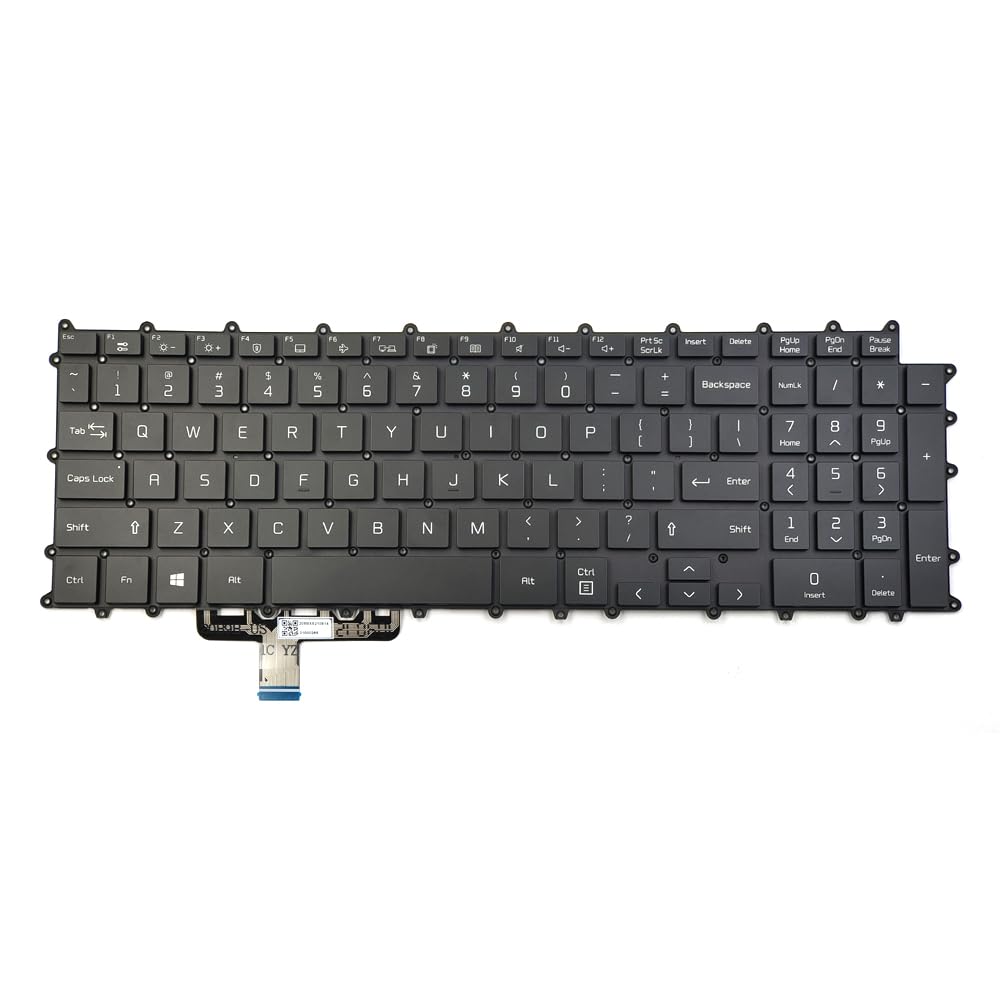 KGIGIBE Replacement Keyboard for LG Gram 17Z90P 17Z90PE 17Z90P-G 17Z90P-K 17Z90P-N 17Z95P Laptop US Layout with Backlit AEW74230312