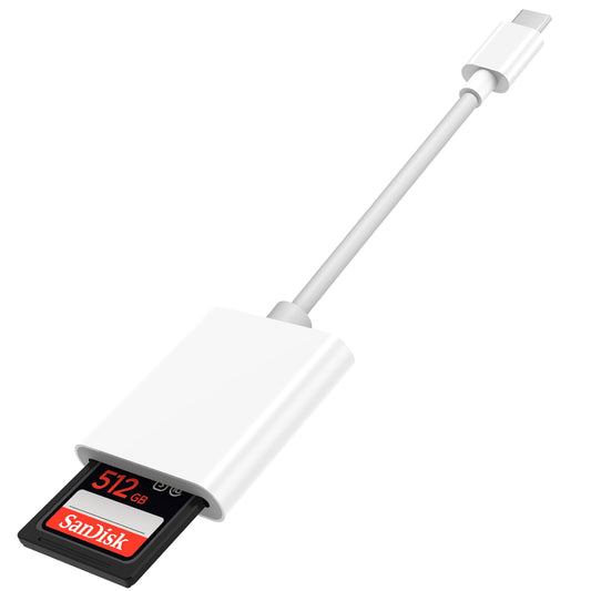 DCNETWORK USB C SD Card Reader for iPhone,USB-C Memroy Card Reader USB C to SD Card Adapter Trail Game Camera Viewer for 15/iPad/MacBook Air/Pro iMac