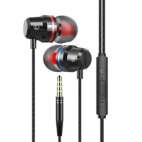 Earbuds Wired Earphones with Microphone in-Ear Headphones for Samsung Galaxy A15 A16 A25 A05 A06 A14 A04e A13 A03S A12 A52 A10e S10 S9 Plus, Moto G…