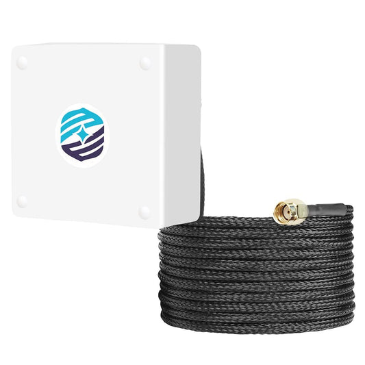 Maswell WiFi 6E Antenna 2.1-7.2 GHz Screw and 3M Adhesive Mount IP67 9.8 inches with Nylon overbraids Cable for WiFi 5 WiFi 6 WiFi 6E Wimax Bluetooth