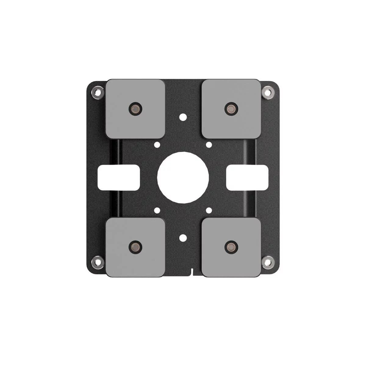 Glass Mount Bracket with Security Slot Black