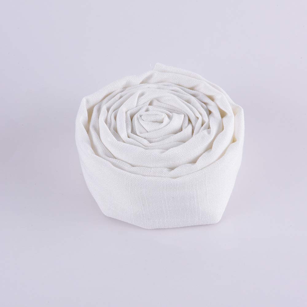 Chandelier Chain Cover Cord Cover 6 Feet Cotton Linen Effect Fabric Cream White Color