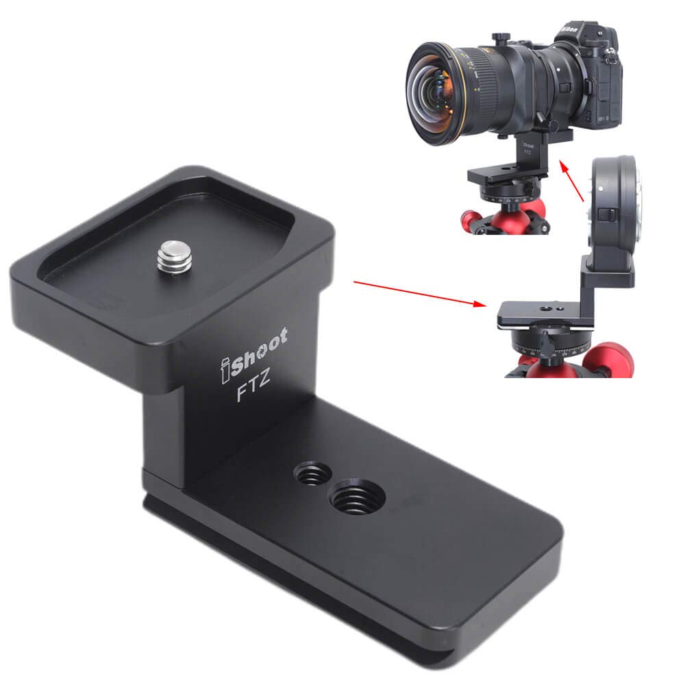 iShoot Lens Collar Replacement Foot Tripod Mount Ring Base Compatible with Nikon FTZ Mount Converter Lens Adapter Ring, Lens Support Holder with Arca