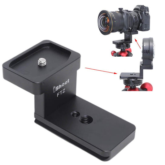 iShoot Lens Collar Replacement Foot Tripod Mount Ring Base Compatible with Nikon FTZ Mount Converter Lens Adapter Ring, Lens Support Holder with Arca