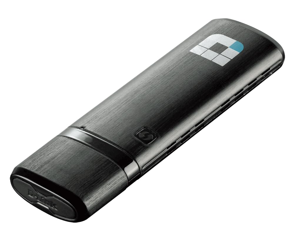 D-Link WiFi USB Adapter AC1200 Mini Wireless Internet Dual Band 3.0 Wi-Fi Netowrk Desktop Laptop (DWA-182),Black