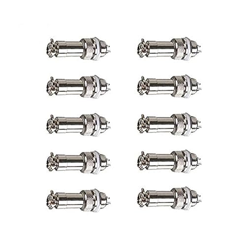 Ximimark 10 Pairs 12mm Thread 4 Pins Male Female Panel Metal Aviation Wire Connector