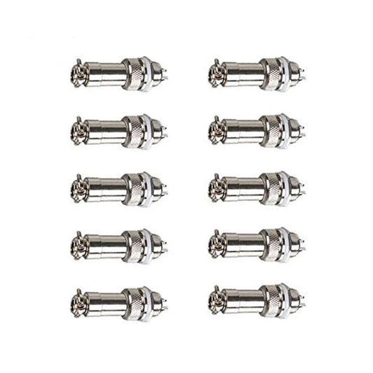 Ximimark 10 Pairs 12mm Thread 4 Pins Male Female Panel Metal Aviation Wire Connector