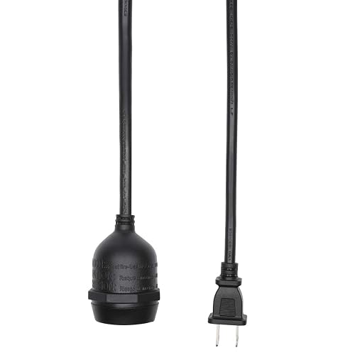 5ft 1-Socket Mini Pendant Light, Heavy Duty Weatherproof Patio String Lights, E26/E27 Hanging Ceiling Lamp Kit, for Bistro Bar Kitchen Backyard