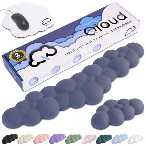 Create-ables Qloud Cloud Wrist Rest Keyboard Wrist Rest for Computer Keyboard Pad, Cloud Keyboard Wrist Rest, Wrist Pad for Keyboard, Memory Foam, Non