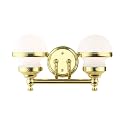 Livex Lighting 2 Light Polished Brass Bath Vanity Vanity Sconce