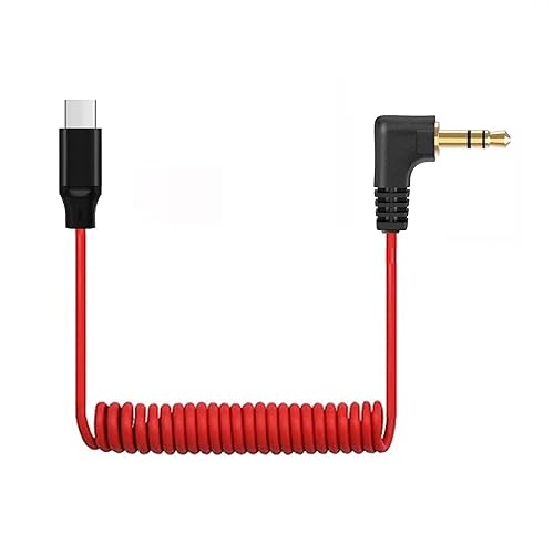 USB C to 3.5mm TRS Microphone Cable for Rode, Movo, Comica, Deity & Other External Mic, Compatible with iPhone 15/16, Samsung Galaxy, LG, Pixel &