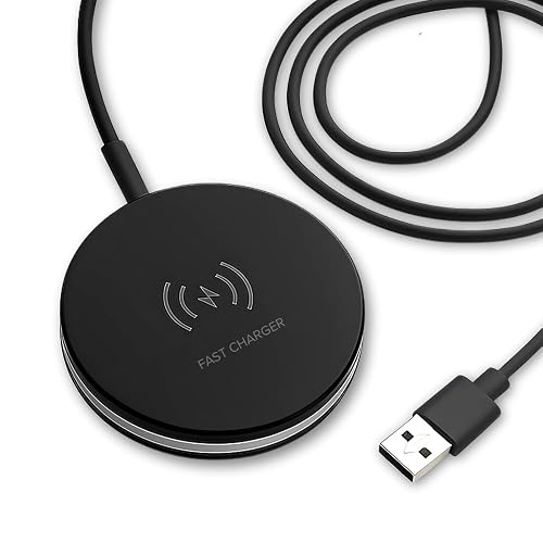 Ultimaxx Magnetic Fast Charger, Qi Wireless USB Charging Pad for iPhone 15/14/13/12/SE/11/X/8, Samsung S23/S22/S21/S20, Flip-Out Module, Car Vent