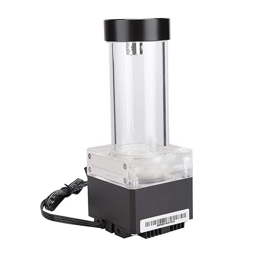Pump/Reservoir Combo for Water Cooling System,800L / H CPU Water Cooling Pump Radiator,Integrated,POM PMMA PUB-FS6PD-17 (Black)