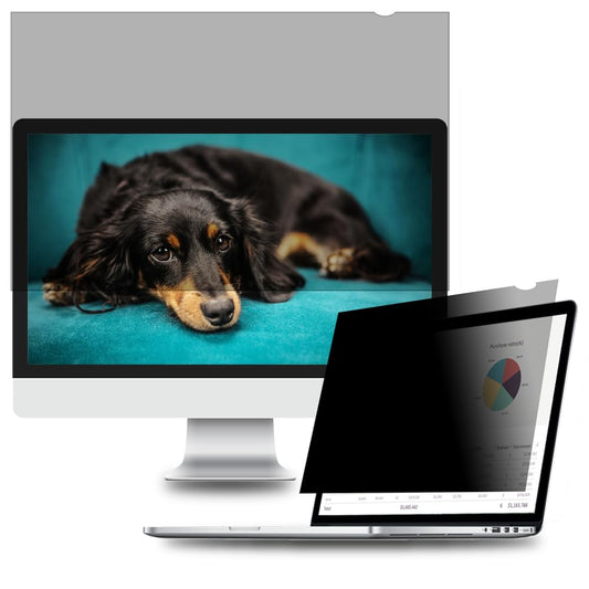 24 Inch - 16:9 Aspect Ratio - Computer Privacy Screen Filter for Widescreen Monitor - Anti-Glare - Protects Eyes from Harmful Glare and Blue Light