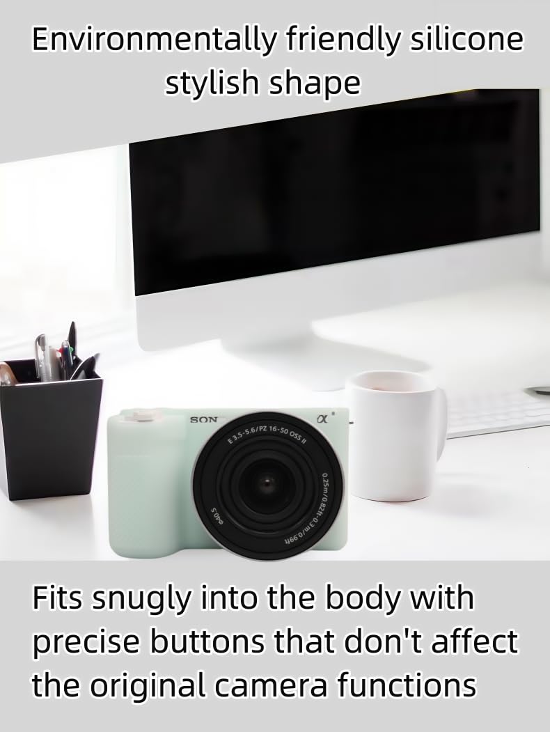 SZHSYJY Camera Case for Sony ZV-E10 II/ZV-E10M2 Digital Camera,ZV-E10 II Soft Silicone Protective Bag,Anti-Scratch Slim Fit Soft Sleeve with ZV-E10 II