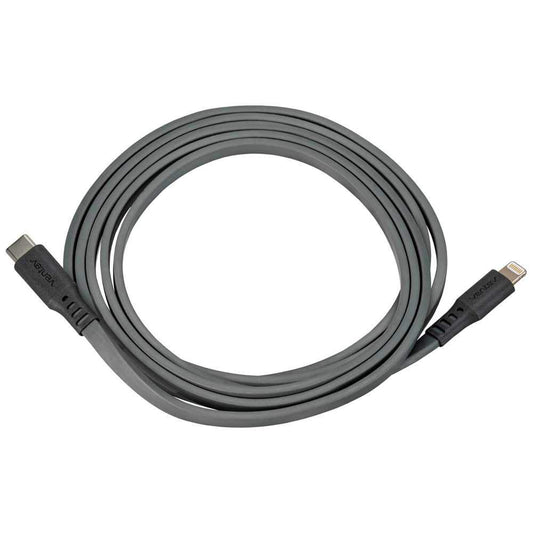 Ventev Flat USB-C to Lightning Charge/Sync Cable 6ft Gray Charge/Sync Cables