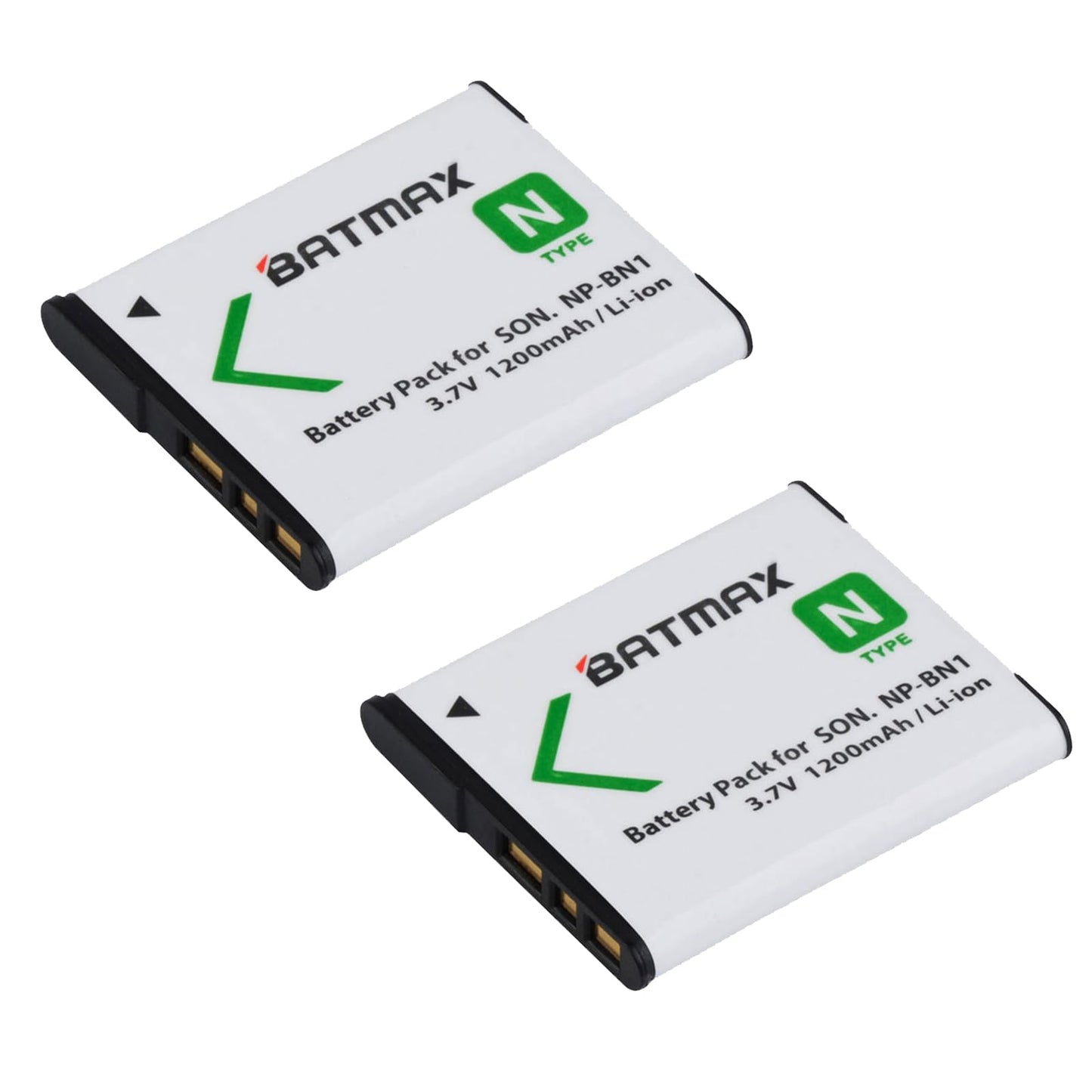 Batmax 2Pcs NP-BN1 NPBN1 Battery + Quick LED Dual Charger for Sony Cyber-Shot DSC-W800 DSC-W830 DSC-TF1 DSC-TX10 TX20 TX30 DSC-QX10 QX30 QX100