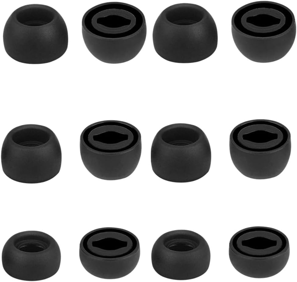 Samsung Galaxy Buds Pro Replacement Rubber Earbud Tips Headphones Ear Tips, 6 Pairs Small, Medium and, Large (Black)