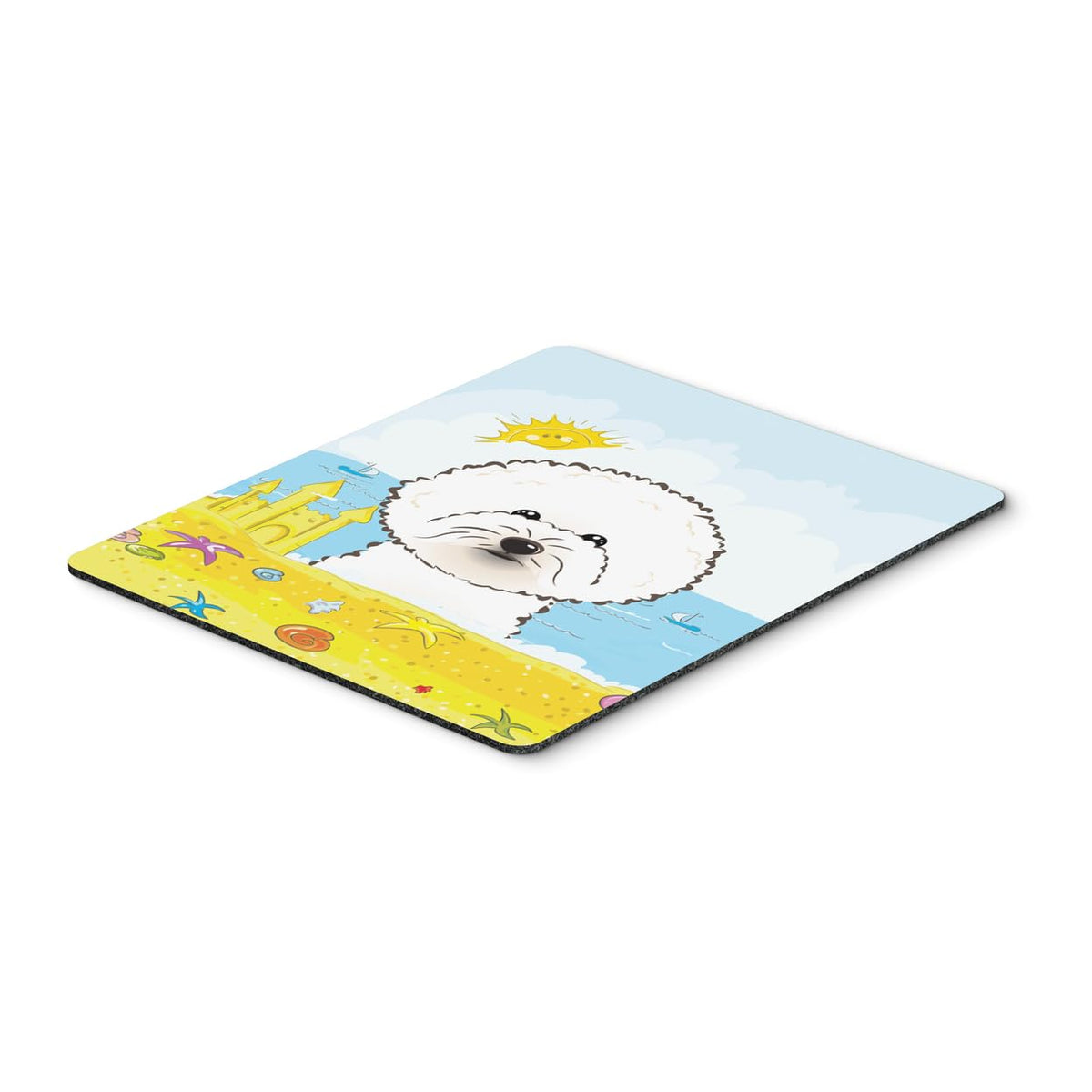 Caroline's Treasures BB2085MP Bichon Frise Summer Beach Mouse Pad, Hot Pad or Trivet for Home Office Gaming Working Computers Laptop Mouse
