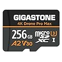 ?5-Years Data Recovery??Designed for Drone? GIGASTONE 256GB Micro SD Card, 4K Drone Pro Max, A2 V30 for DJI Drone, 4K UHD Video Recording, R/W up