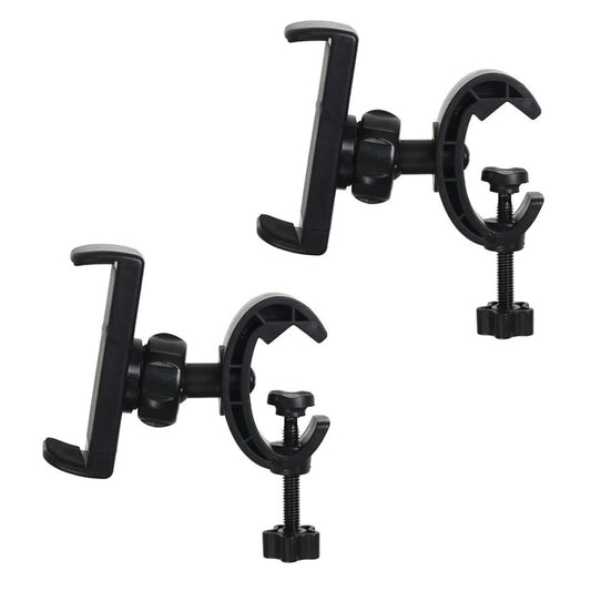 ThtRht 2 Pack Mic Stand Phone Holder Mount Photography Light Stand Phone Mount Holder Clamp Phone Clip for Microphone Stand Tripod Boom Arm Floor Mic