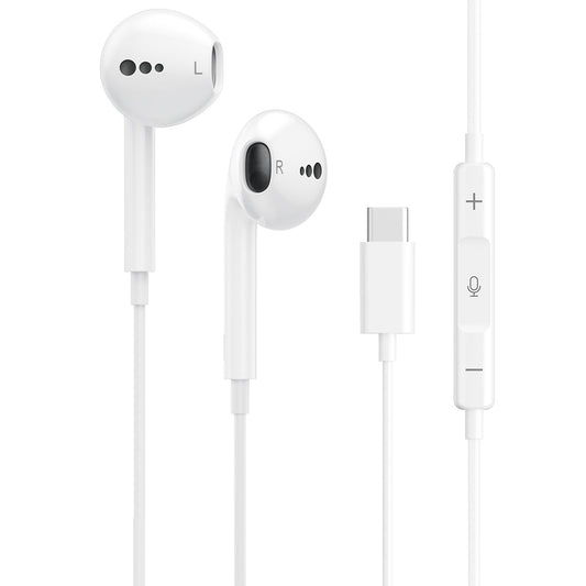 Wired Headphones USB C, Wired Earbuds for iPhone 17 16 15, Type C Earphones