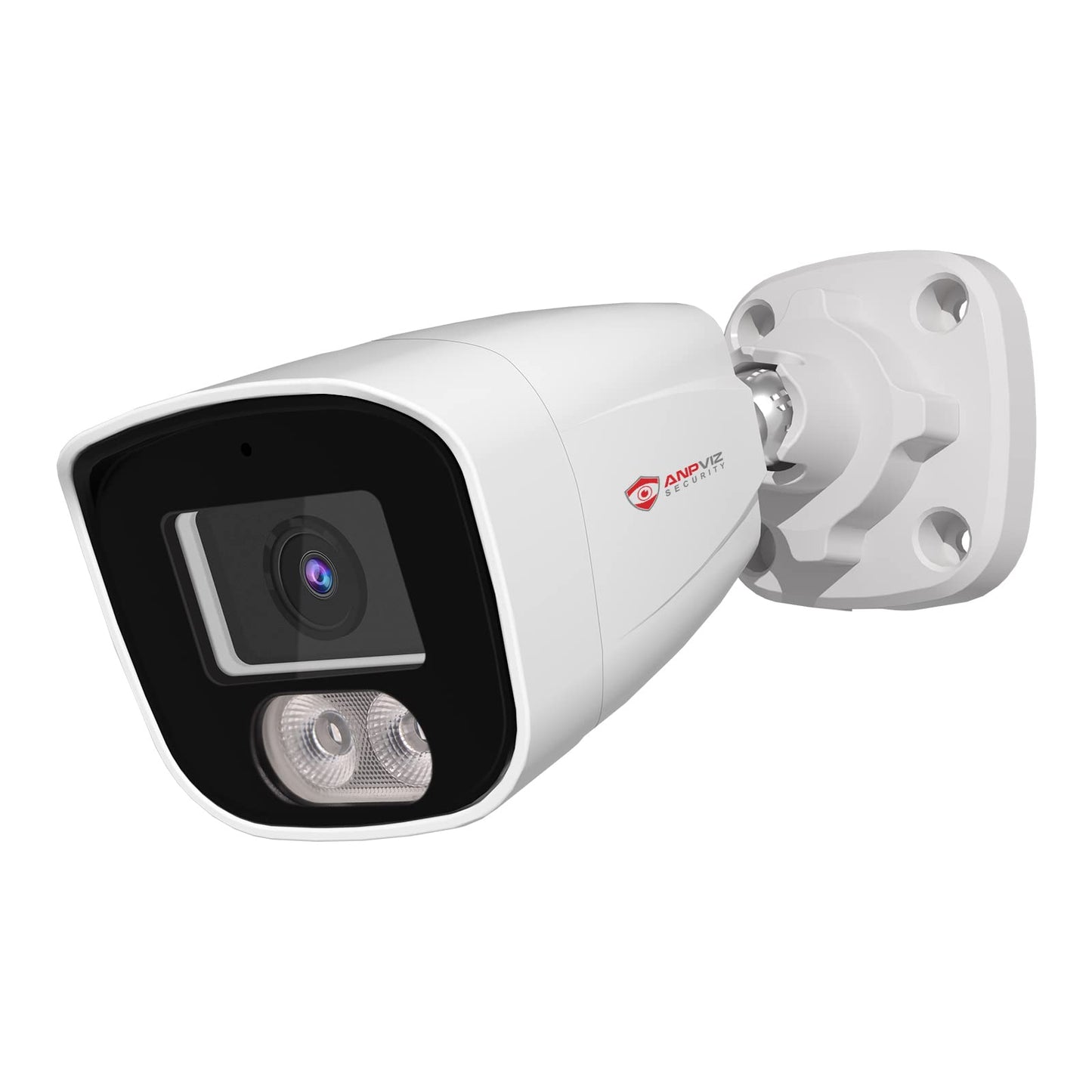 Anpviz 4MP PoE IP Bullet Camera with Microphone/Audio, IP Security Camera Outdoor Indoor, Night Vision 65ft, Waterproof IP66, 108° Wide Angle 2.8mm