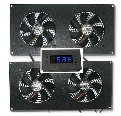 Cabcool 1202-2 Two-Dual 120mm Kits with One LED Thermal Controller