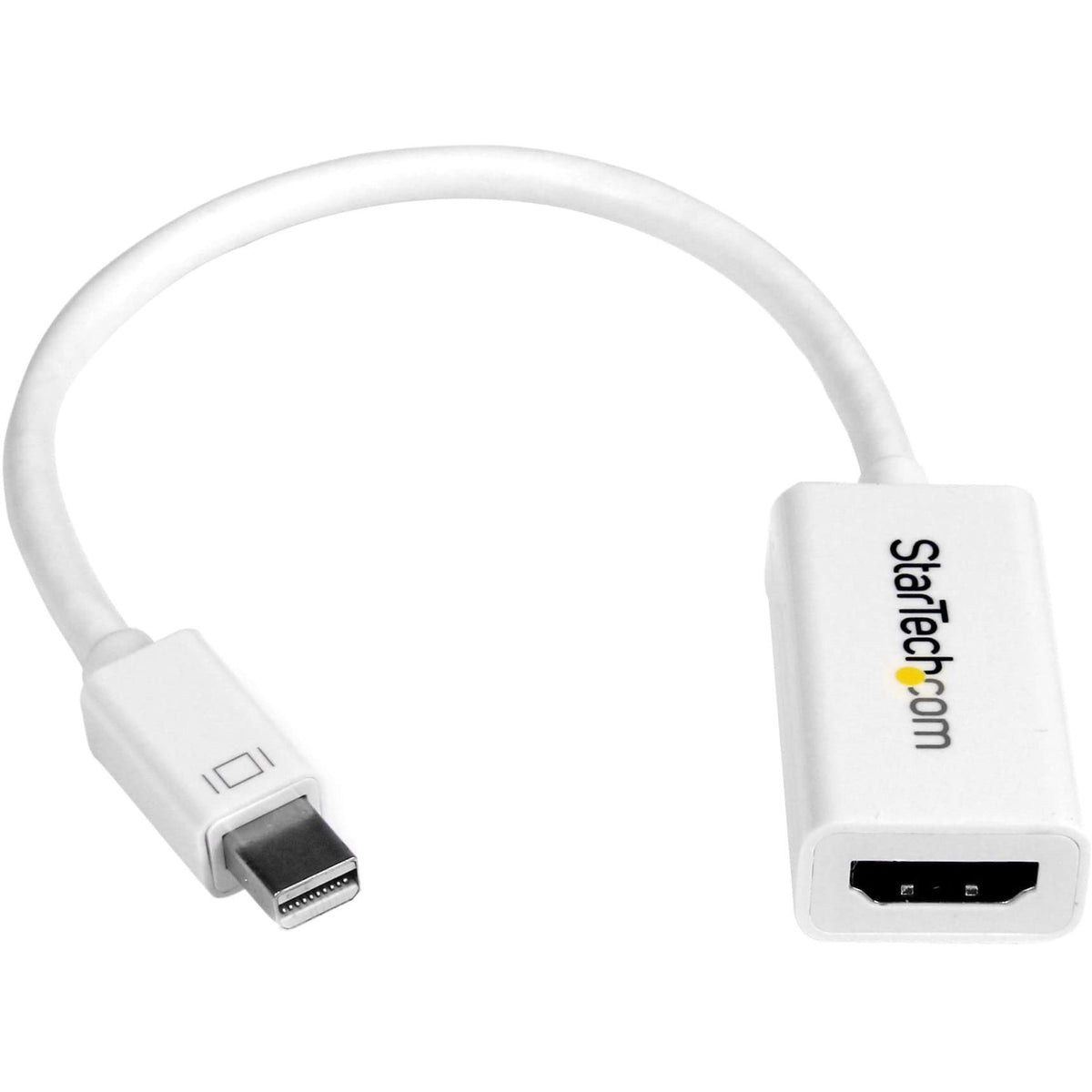 StarTech Active Mini DP to HDMI Adapter, 4K 30Hz, White, DPCP (MDP2HD4KSW)