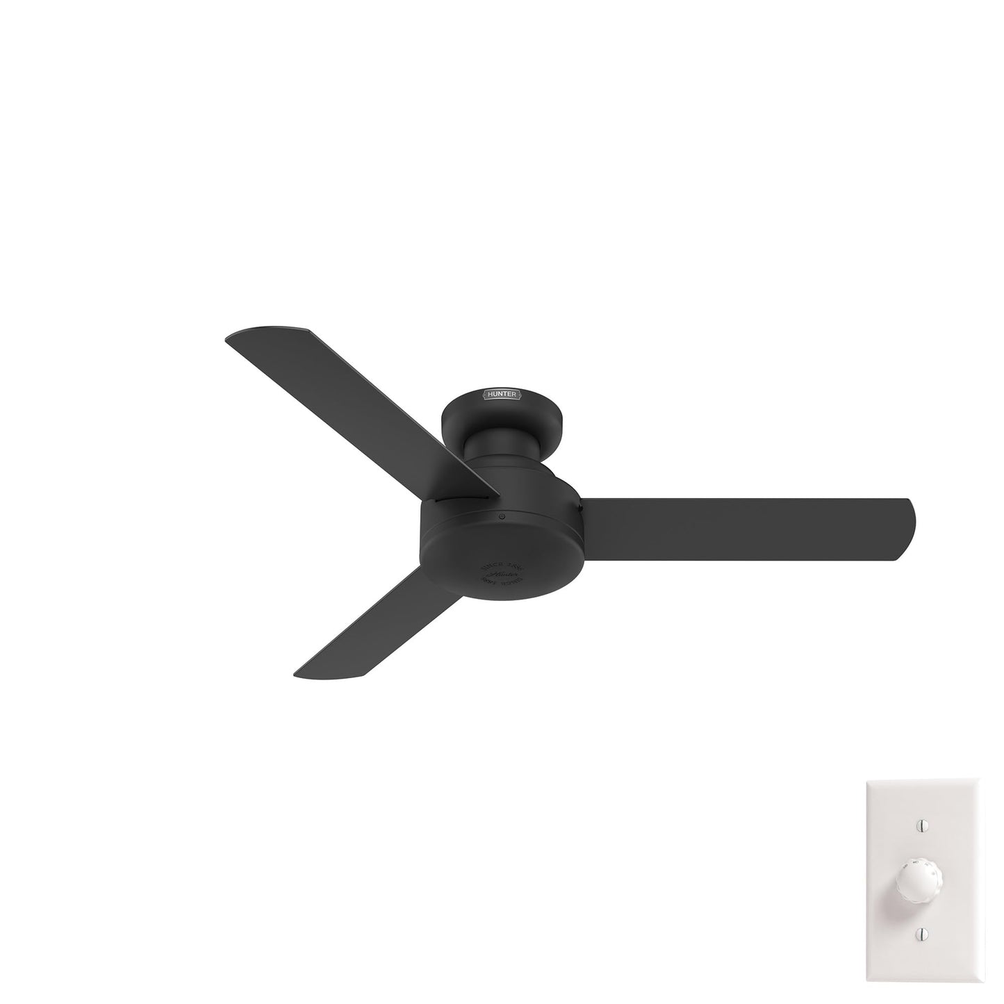 Hunter Presto, Indoor, Ceiling Fan, No Light, Modern, 44 inch, Matte Black