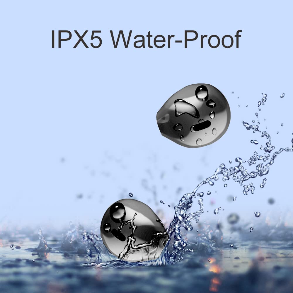 SQRMINI Mini Wireless Bluetooth Earbuds with Microphone,Invisible Bluetooth Headphones for Women and Small Ears with Touch Control, IPX5 Waterprof…