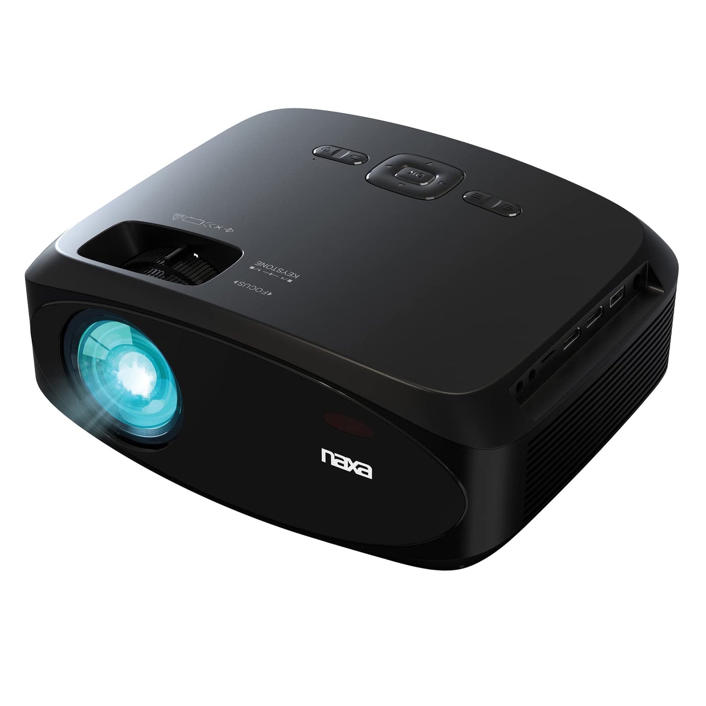 Naxa Electronics NVP-3003C 210-inch Home Theater LCD Projector Combo with Remote and Case, HDMI x 2, USB 2.0, MicroSD Support, AV in, 3.5mm Headphone