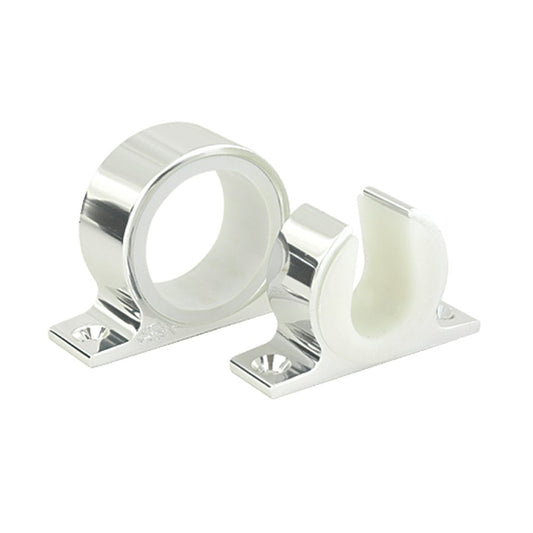 Boating Accessories New Single Rod Rack Set Lee's Tackle Mc70sl Bright Silver Finish