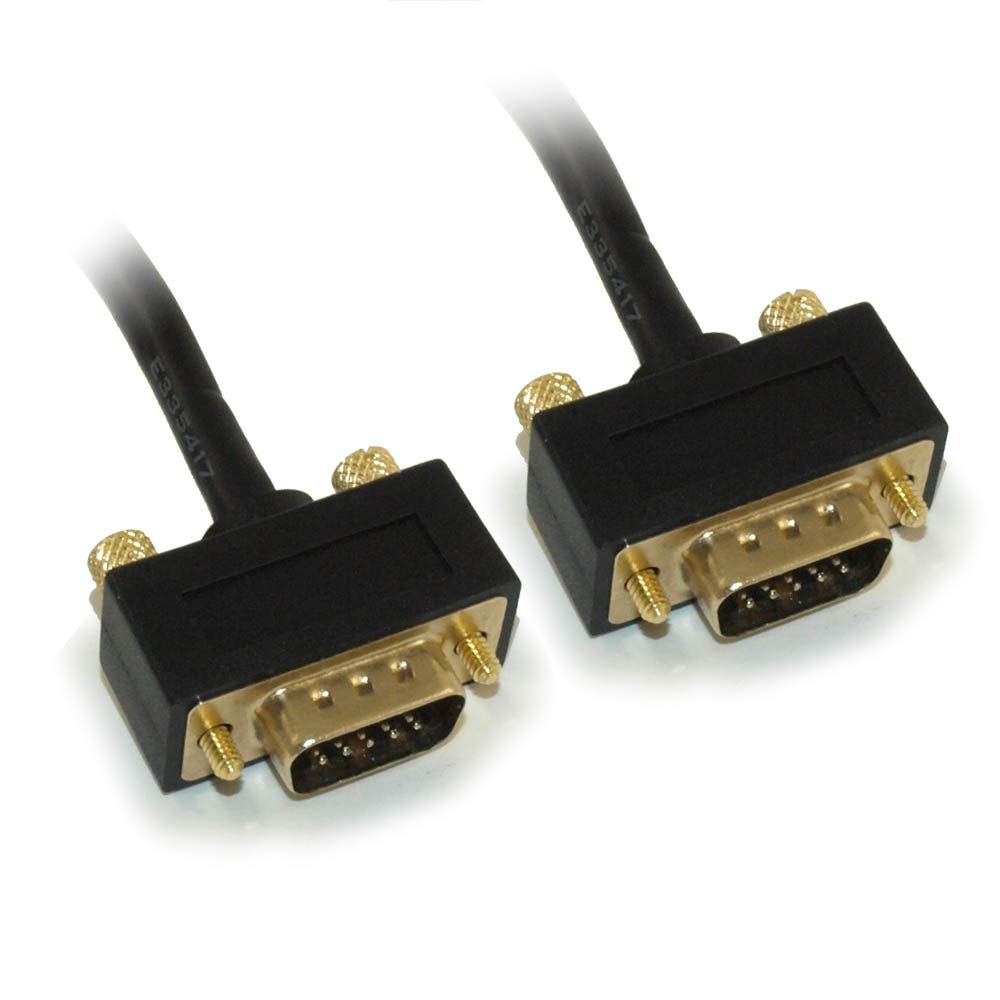 MyCableMart 15ft VGA Ultra-Thin Compact END Male/Male Triple Shielded Cable