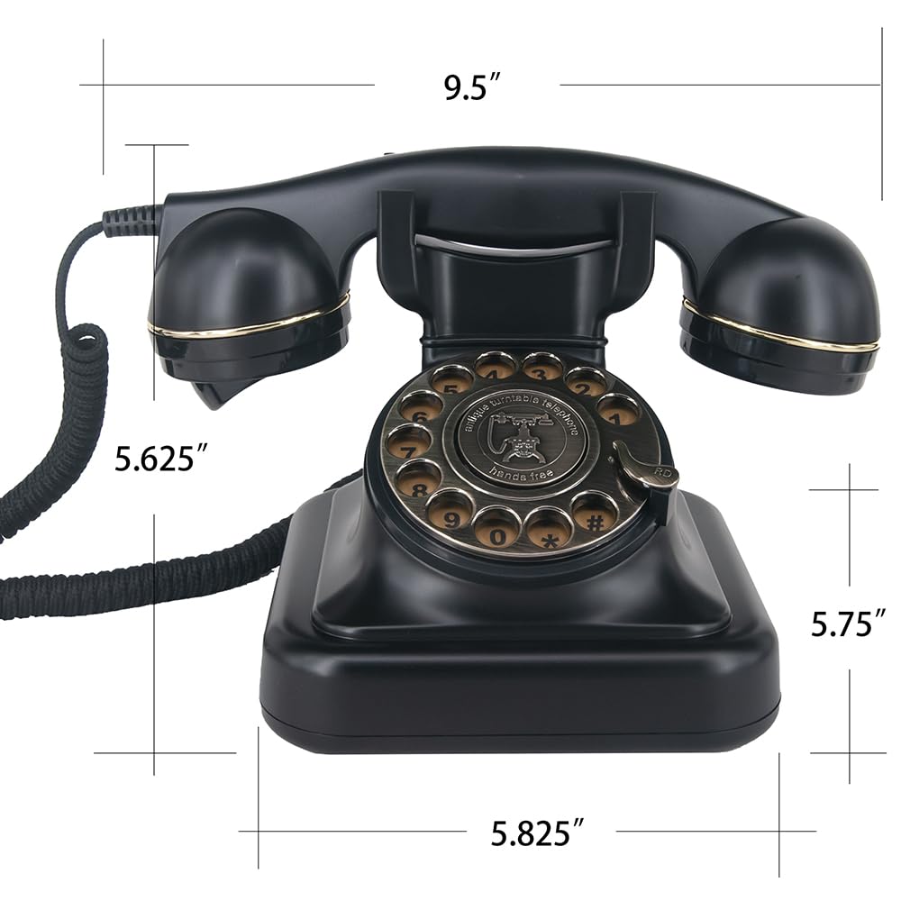 GHYTMTHOT Original Rotary Phone, Land Line Telephones for Home, Used for Home and Office Desk. (First Launched on Amazon)