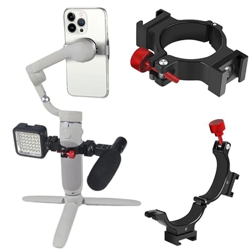 Coyktonty Extension Bracket/Hot Shoe Adapter for Osmo Mobile 8/Osmo Mobile 7 Pro/7/Mobile 6/OM 5 Shoe Bracket Connectable Fill Light Microphone