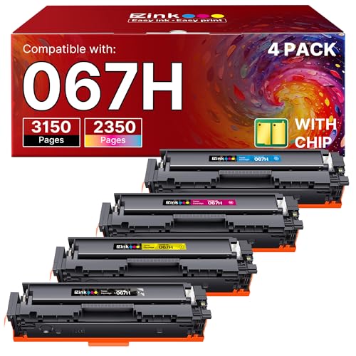 E-Z Ink 067H 067 Toner Cartridge with Chip Compatible for Canon 067H Toner Cartridge Set High Yield Cartridge 067 for Canon imageCLASS MF656Cdw
