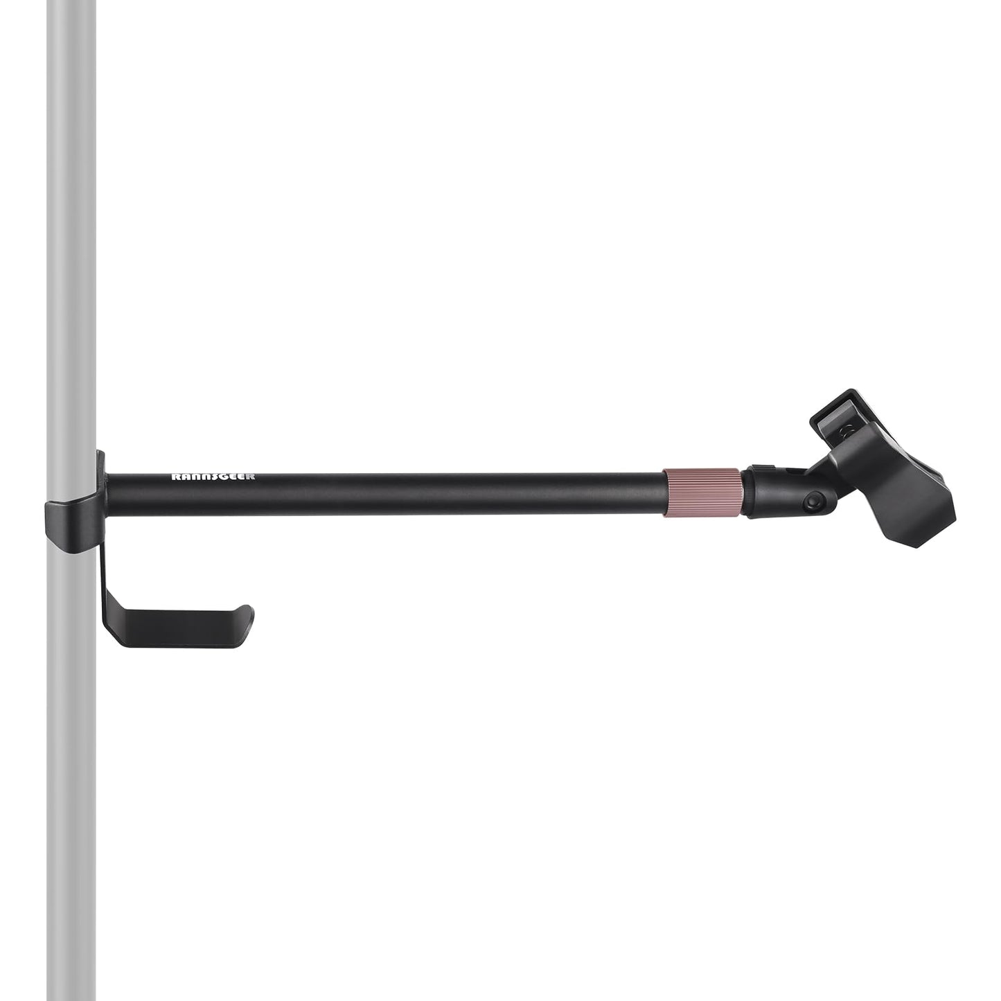 Rannsgeer Microphone Boom Arm Extension 11-18" Adjustable with 2 Mic Clips & Hanger - Universal Mic Stand Extension