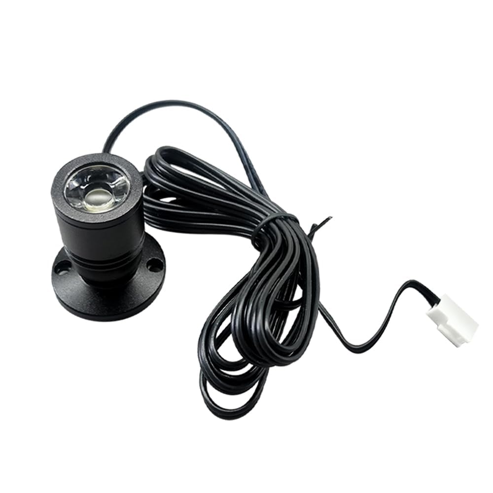 Megrezo Dimmable 12V LED Mini Spotlights with Remote Control Dimmable - 1.5W Daylight 6500K, Tiny Spotlights for Displays with Dimmer, Black - Pack