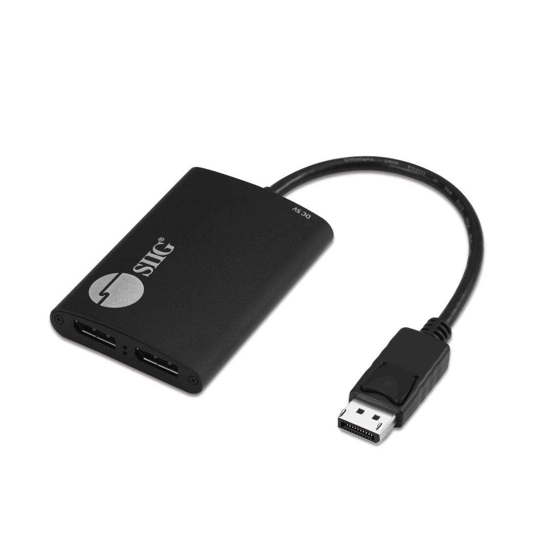 SIIG DisplayPort 1.2 to Dual DisplayPort MST Hub, 4K, TAA, CE-DP0H11-S1