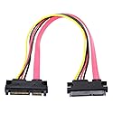 ChenYang SATA III 3.0 22Pin Male to Female Data Power Extension Cable 30cm