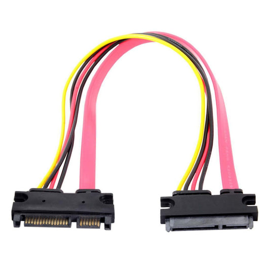 ChenYang SATA III 3.0 22Pin Male to Female Data Power Extension Cable 30cm