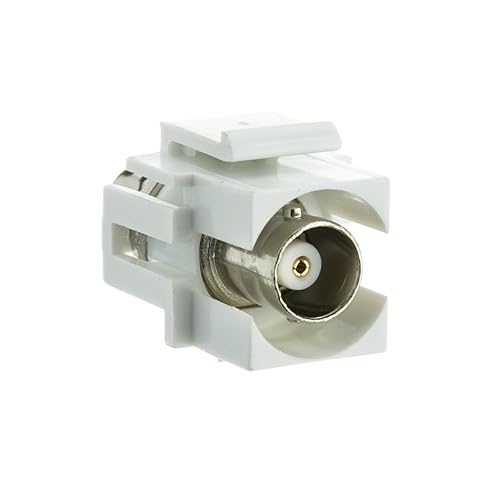 CableWholesale Keystone Insert, White, BNC Female Coupler