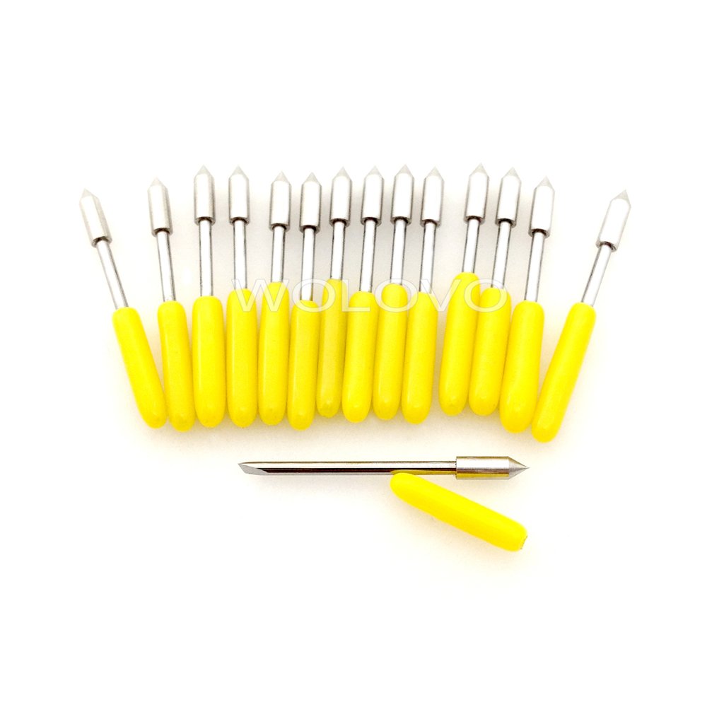 wolovo 15pcs 30 Degree Graphtec CB09 Vinyl Plotter Cutter Blade with Spring