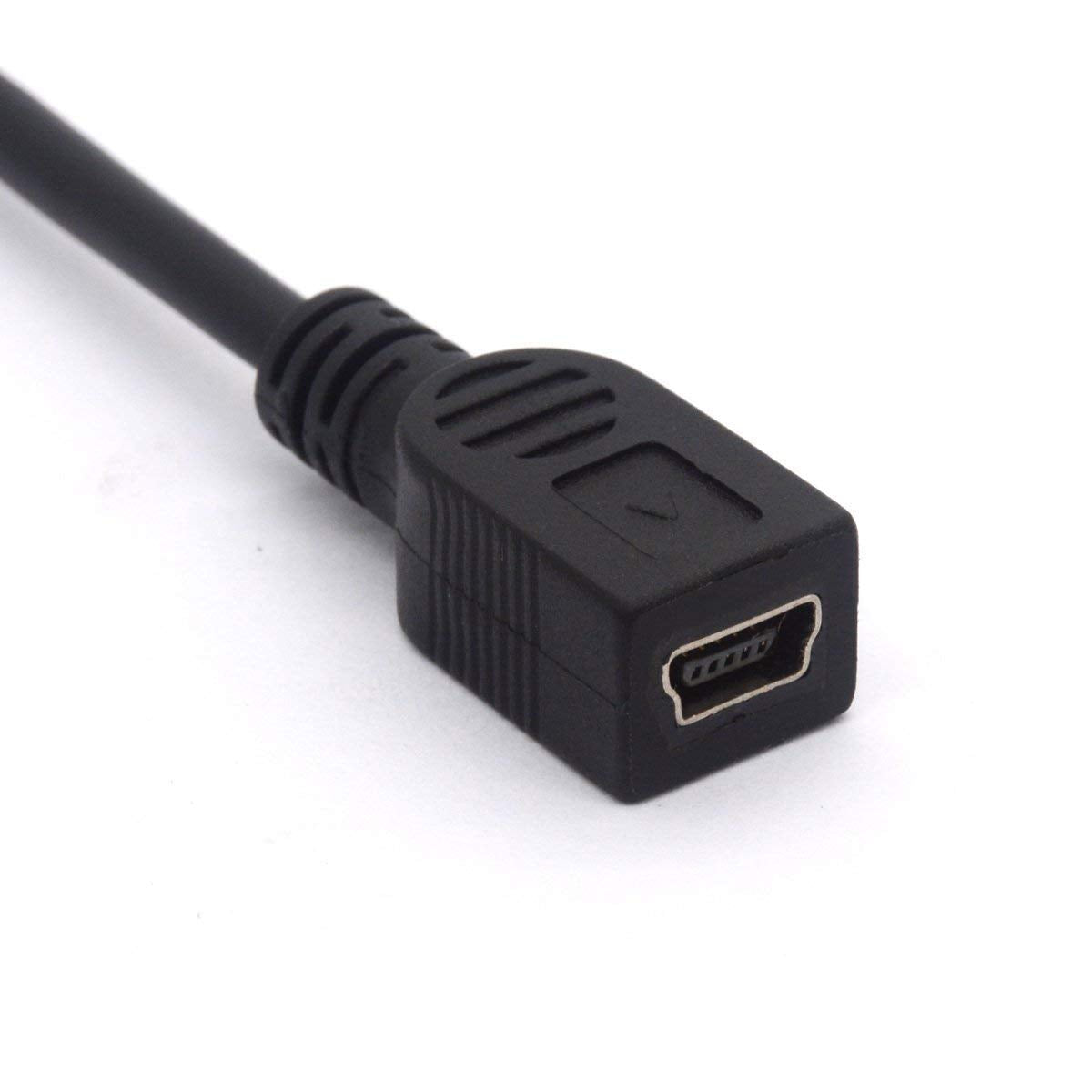 GLHONG USB Type C to Mini 5-Pin Adapter, 1ft/25cm, Right Angled, Male-to-Female, USB 2.0