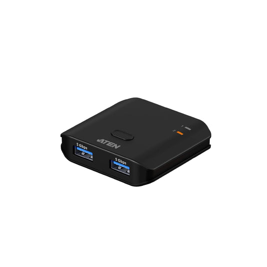 ATEN Essentials US4322 2 x 2 USB 3.2 Gen 1 Sharing Switch, Share 2 USB Peripherals Between Two Computers, 5 Gbps, Quick Switch, Compact, Windows