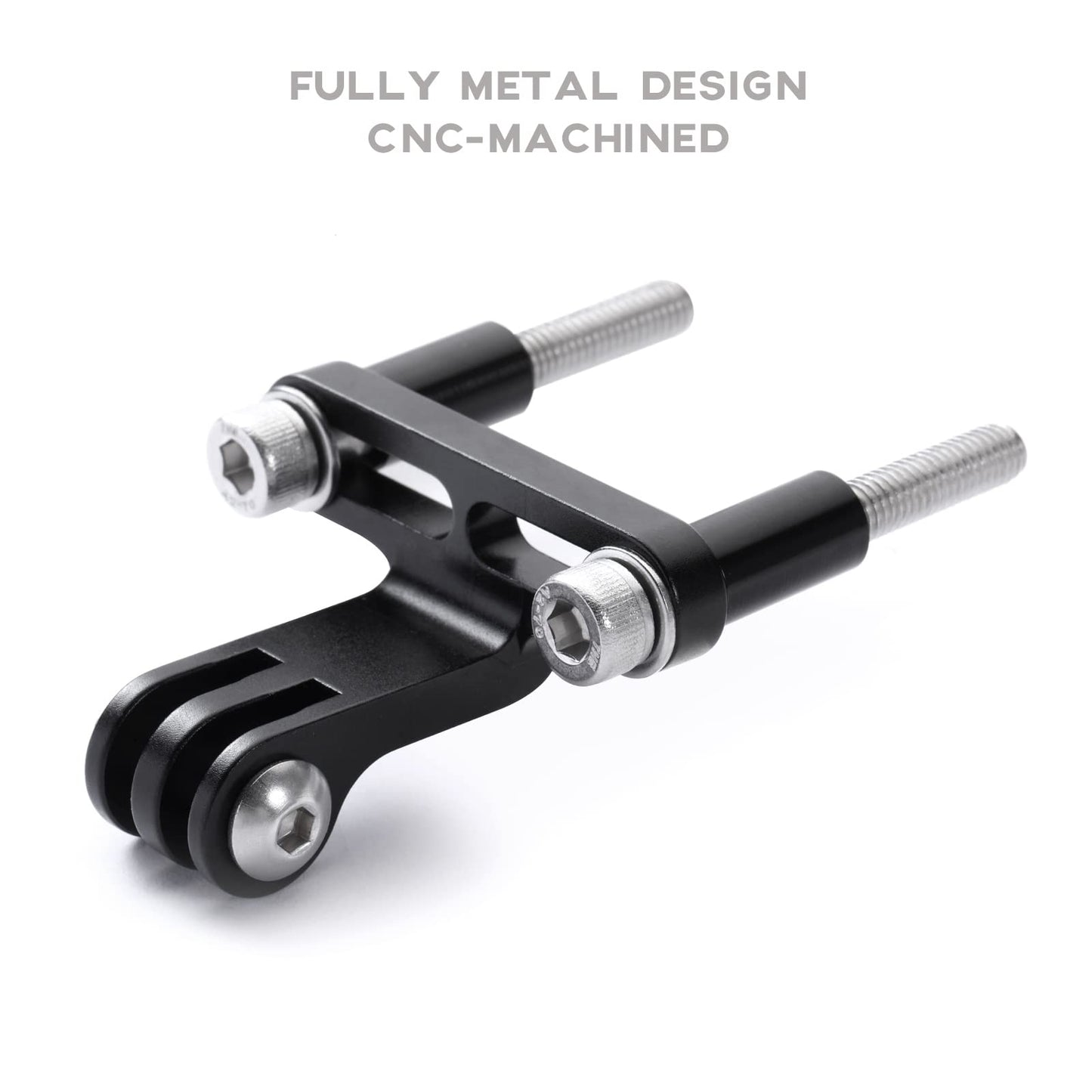 VEXPLO Bicycle Handlebar Stem Mount for GoPro, Garmin, Flashlight - Full Metal Bike Stem Camera Mount with M5*40mm Shoulder Bolts