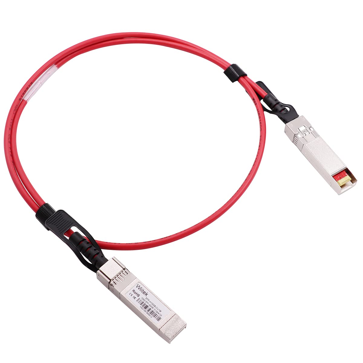 [Red Colored] 1m 10G SFP+ DAC Twinax Cable, 10Gbase-CU SFP+ Copper Cable, Compatible for Cisco SFP-H10GB-CU1M, Ubiquiti, Juniper, Mellanox, Mikrotik
