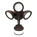 HALO TGS LED Outdoor Security LED Flood Light with Motion Sensing, Lumen Select, and Dusk-to-Dawn - Bronze - TGS3S403MRCB